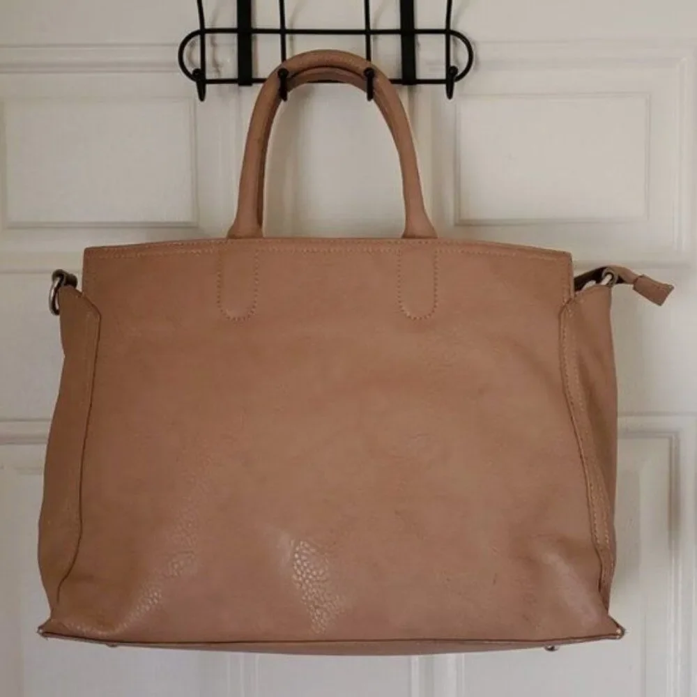 Charming Charlie Tote BAG Overnight Handbag SHOULDER Vegan Leather WOMENS WOMANS